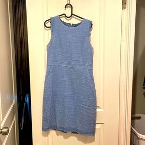 J. Crew light blue tweed-like dress